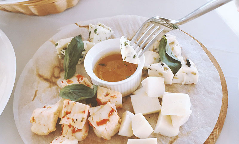 Cheese on a plate